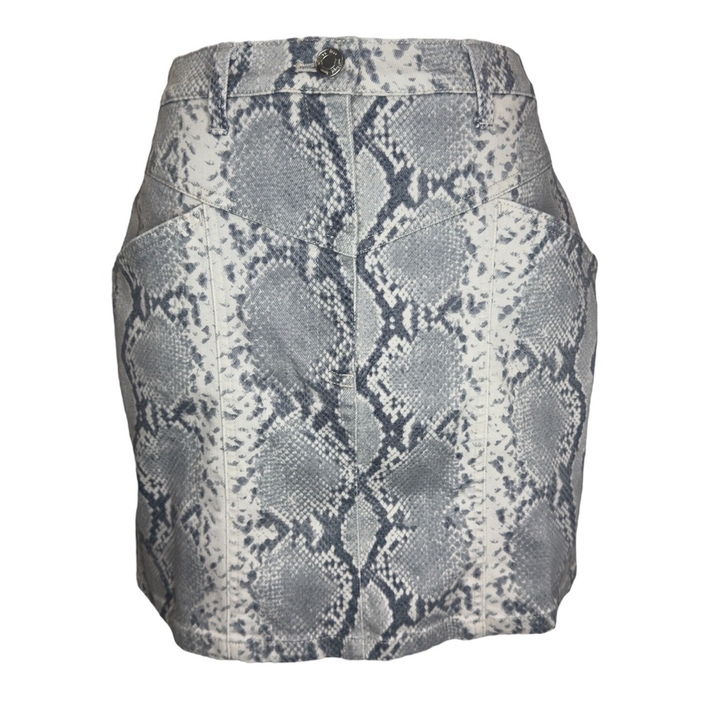 Wilfred Free Aritiza Kelsey Python Print Women Mini Skirt Slash Pockets Size 8